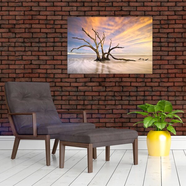 Slika drevesa v oceanu (90x60 cm)