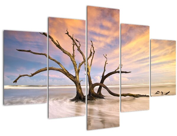 Slika drevesa v oceanu (150x105 cm)