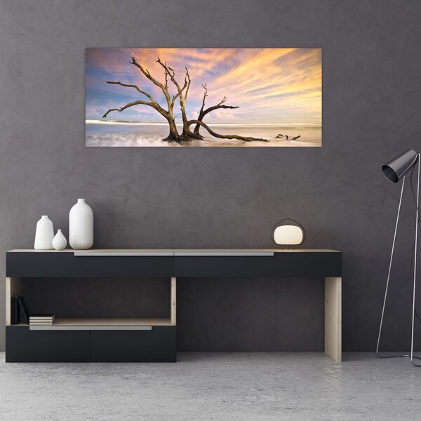 Slika drevesa v oceanu (120x50 cm)