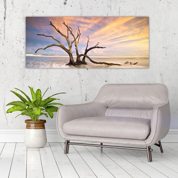 Slika drevesa v oceanu (120x50 cm)