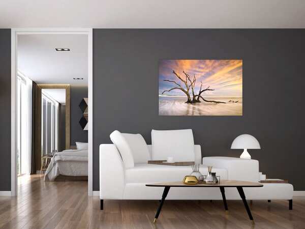 Slika drevesa v oceanu (90x60 cm)