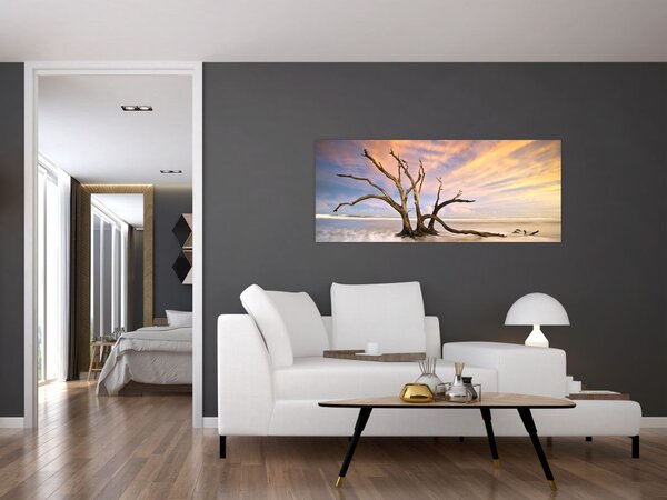Slika drevesa v oceanu (120x50 cm)