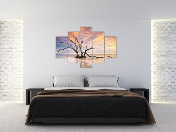 Slika drevesa v oceanu (150x105 cm)