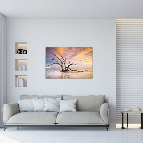 Slika drevesa v oceanu (90x60 cm)