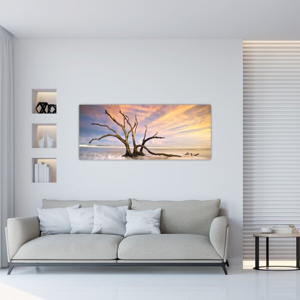 Slika drevesa v oceanu (120x50 cm)
