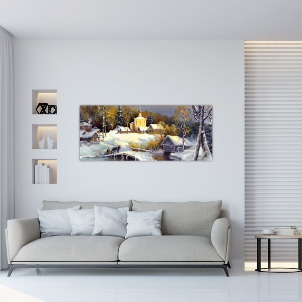 Slika - Zimsko mesto (120x50 cm)