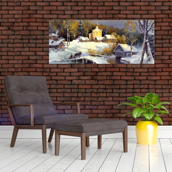 Slika - Zimsko mesto (120x50 cm)