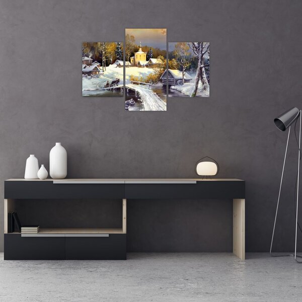Slika - Zimsko mesto (90x60 cm)