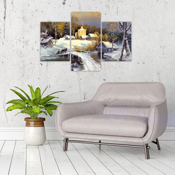Slika - Zimsko mesto (90x60 cm)