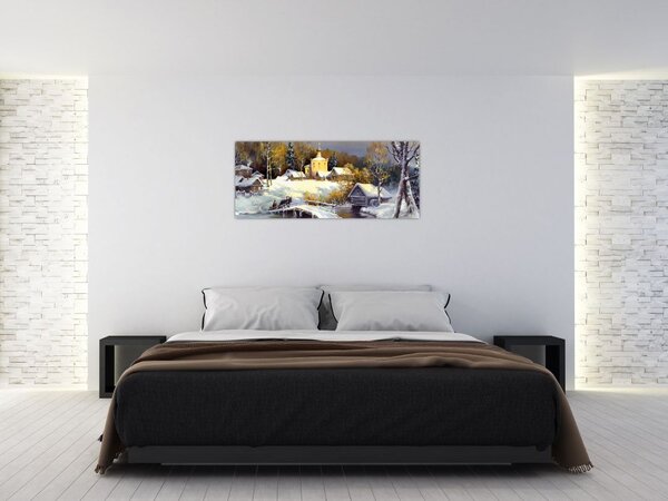 Slika - Zimsko mesto (120x50 cm)