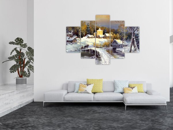 Slika - Zimsko mesto (150x105 cm)