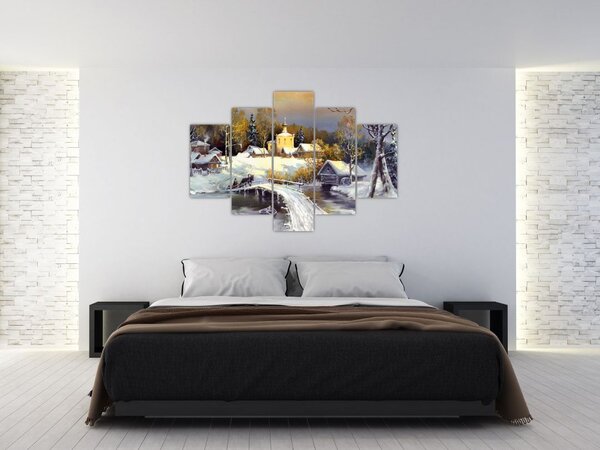 Slika - Zimsko mesto (150x105 cm)