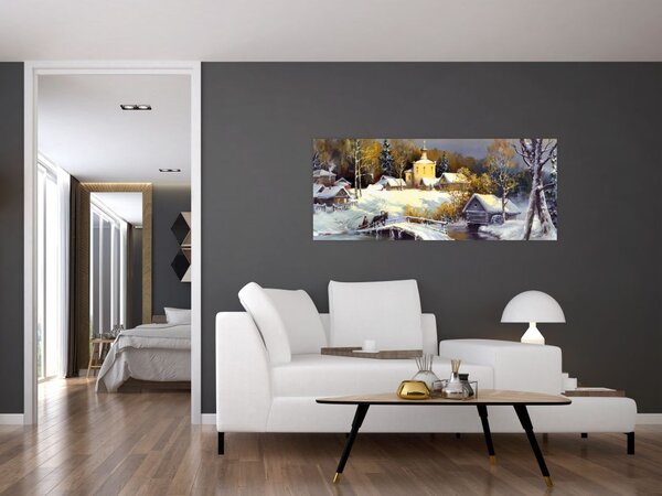 Slika - Zimsko mesto (120x50 cm)