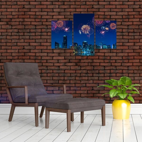 Slika - Ognjemet v Miamiju (90x60 cm)