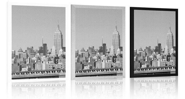 Plakat magični New York u crno-bijelom dizajnu