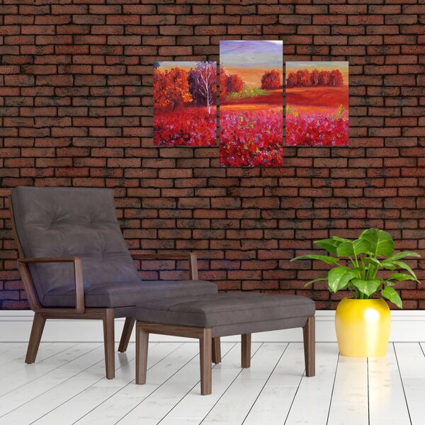 Rdeča pokrajinska slika (90x60 cm)