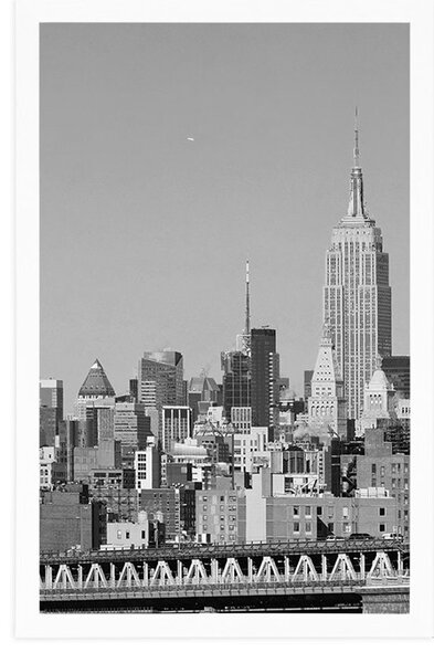 Plakat magični New York u crno-bijelom dizajnu