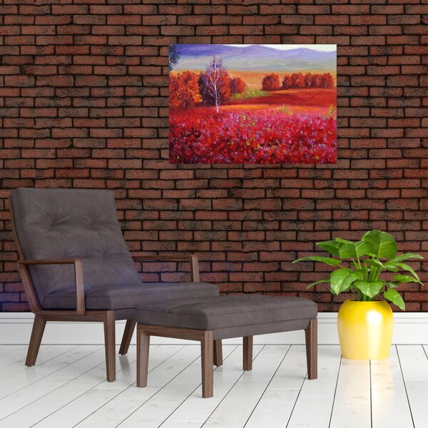 Rdeča pokrajinska slika (70x50 cm)