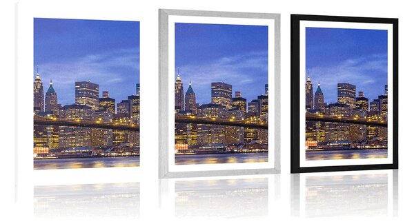 Plakat s paspartuom most u Brooklynu