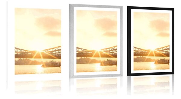 Plakat s paspartuom Tower Bridge u Londonu