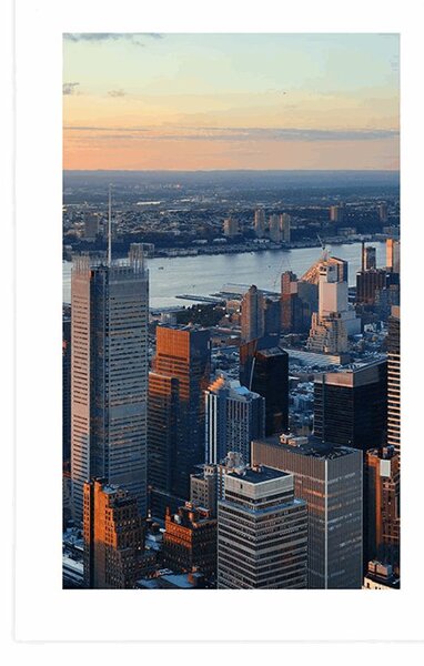 Plakat s paspartuom panorama grada New Yorka