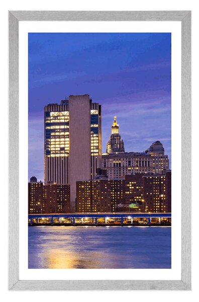 Plakat s paspartuom noćni Brooklyn