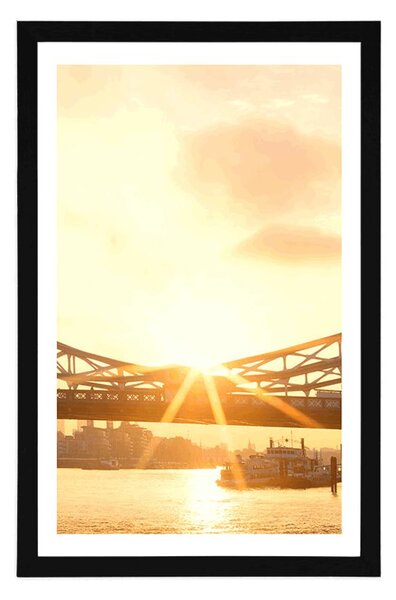Plakat s paspartuom Tower Bridge u Londonu