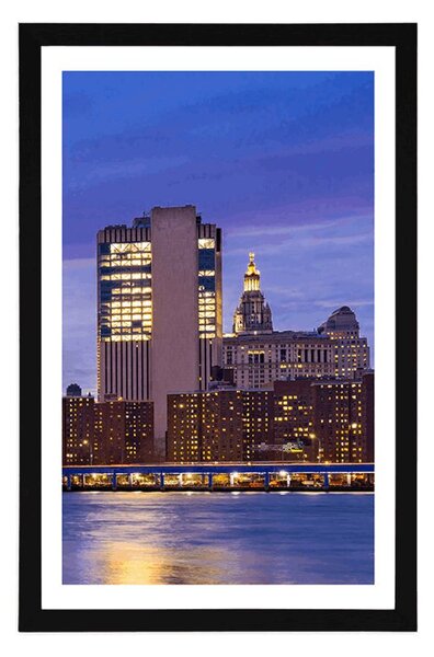 Plakat s paspartuom noćni Brooklyn