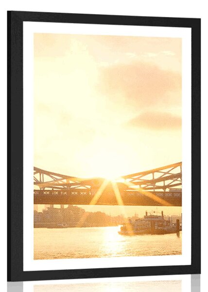 Plakat s paspartuom Tower Bridge u Londonu