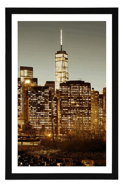 Plakat s paspartuom centar New Yorka