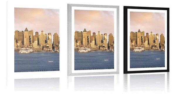 Plakat s paspartuom jedinstveni New York