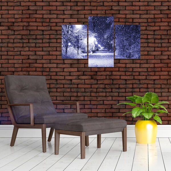 Slika - Čarobna zimska noč (90x60 cm)