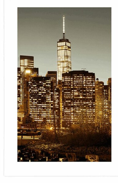 Plakat s paspartuom centar New Yorka