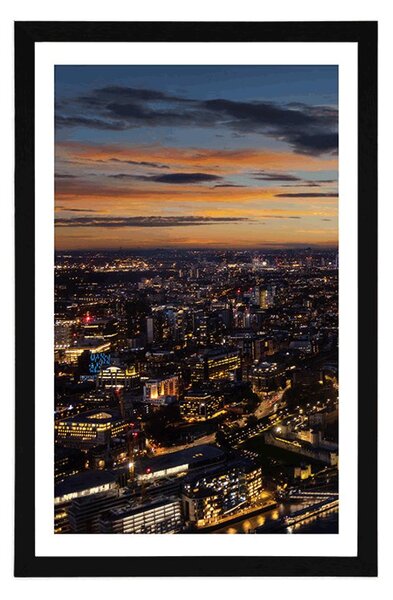 Plakat s paspartuom pogled iz zraka na London