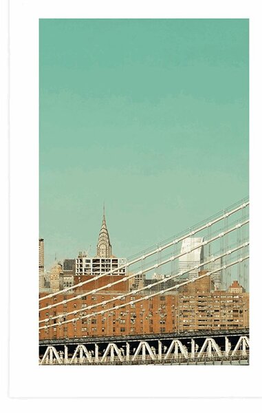 Plakat s paspartuom neboderi u New Yorku