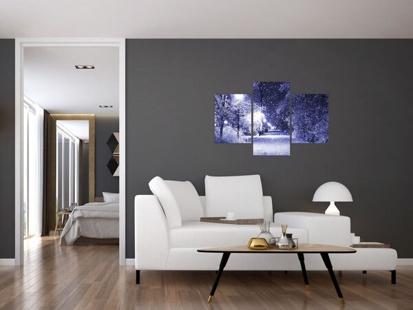 Slika - Čarobna zimska noč (90x60 cm)
