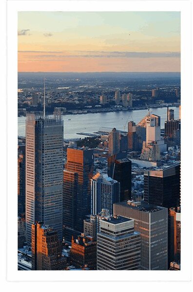Plakat panorama grada New Yorka