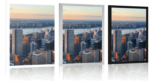 Plakat panorama grada New Yorka