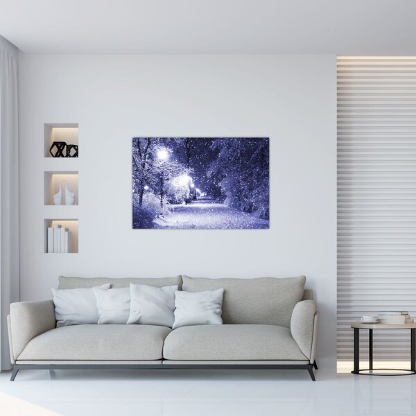 Slika - Čarobna zimska noč (90x60 cm)