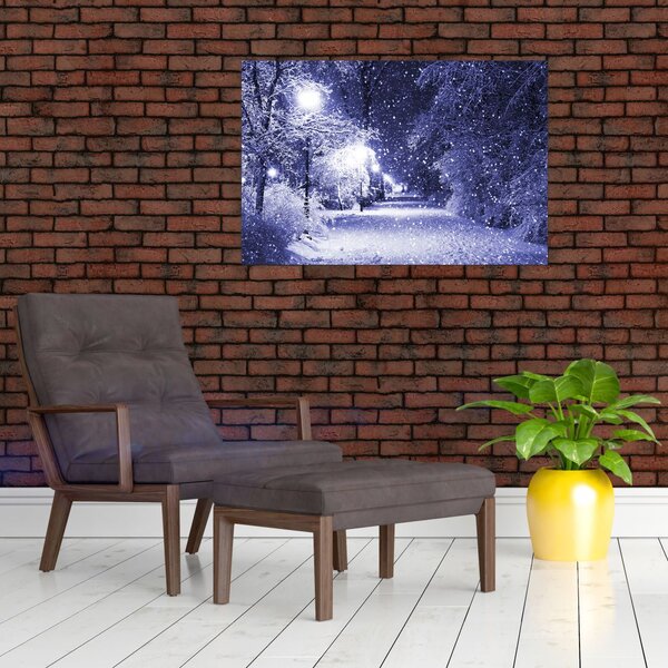 Slika - Čarobna zimska noč (90x60 cm)