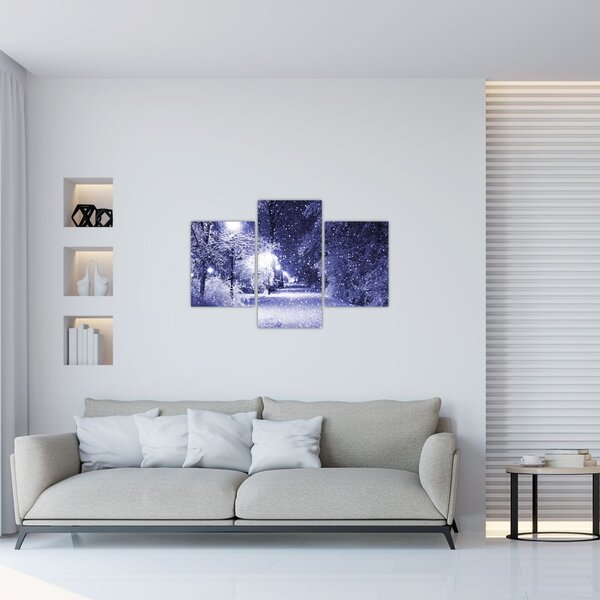 Slika - Čarobna zimska noč (90x60 cm)