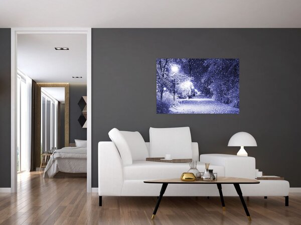 Slika - Čarobna zimska noč (90x60 cm)