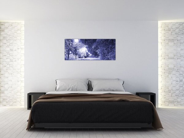 Slika - Čarobna zimska noč (120x50 cm)