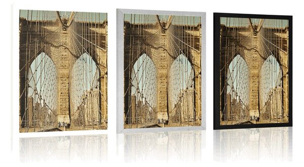 Plakat most Manhattan u New Yorku