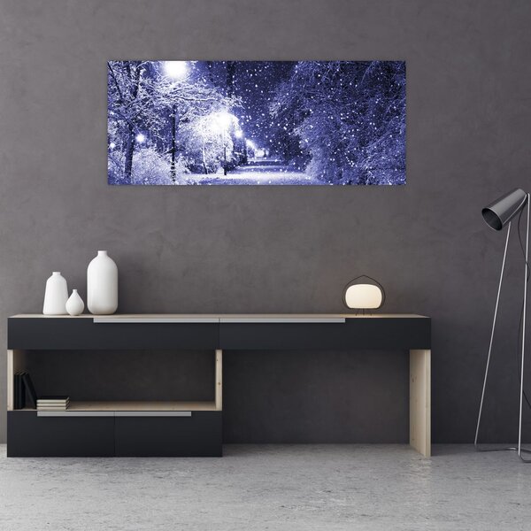 Slika - Čarobna zimska noč (120x50 cm)