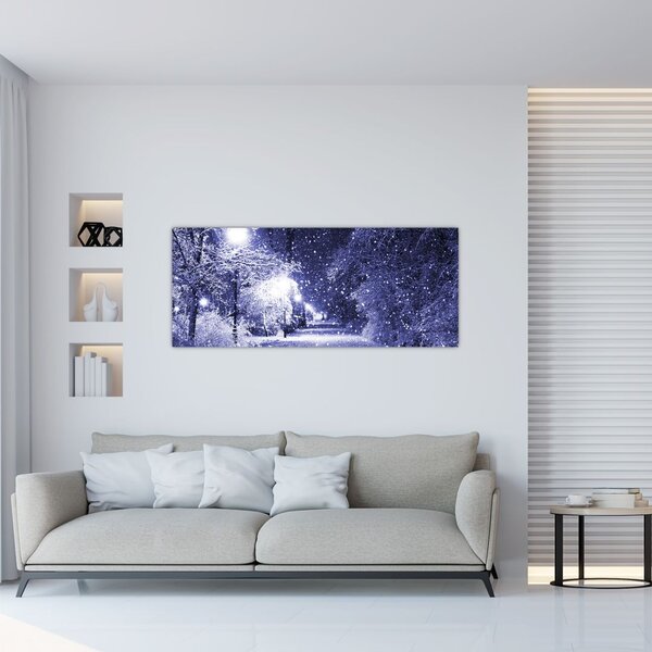Slika - Čarobna zimska noč (120x50 cm)