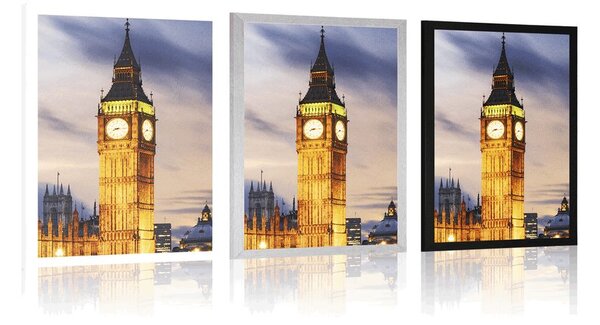 Plakat noćni Big Ben u Londonu