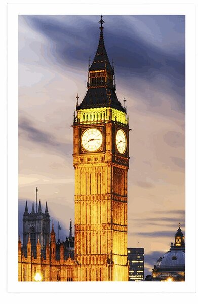 Plakat noćni Big Ben u Londonu