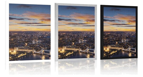 Plakat pogled iz zraka na Tower Bridge