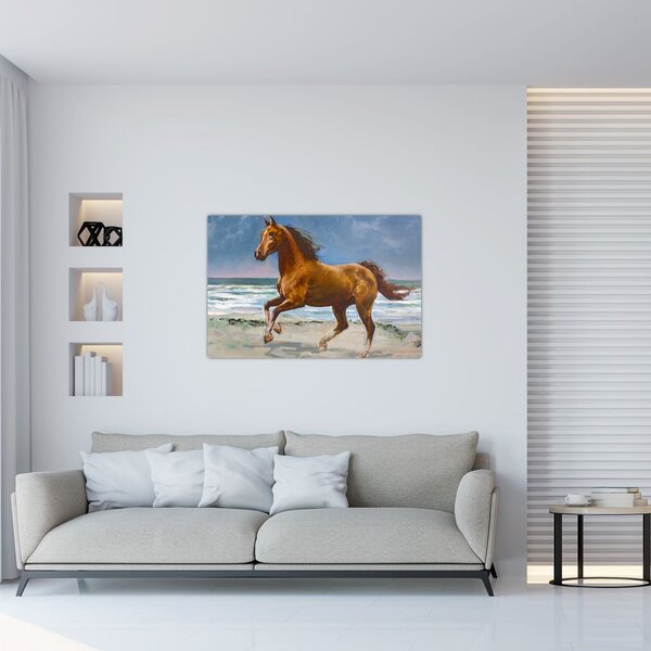 Slika konja na plaži (90x60 cm)